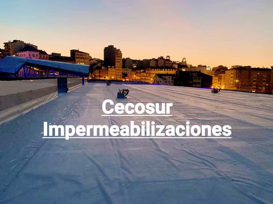 Cecosur Impermeabilizaciones SL lamina de impermeabilizacion en tejado con fondo de ciudad